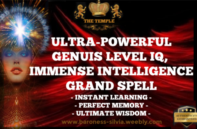 Genius Intelligence Spell. IQ Ritual. Genius Level IQ and Intelligence Ritual Spell